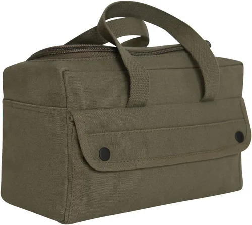 Miniatura 6 de Rothco Bolsa de herramientas mecánicas de boca ancha con cremallera de latón, construcción de lona resistente, ideal para almacenamiento y Negro