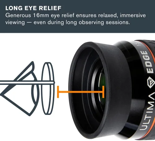 Miniatura 5 de Celestron 93451 Ultima Edge - Ocular de campo ultra plano parfocal de 0.591 in diseñado para enfocadores de 1.25 pulgadas, vistas increíblemente