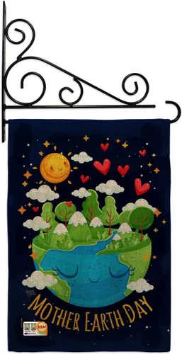 Miniatura 10 de Breeze Decor - Bandera inspiradora de la madre tierra para jardín, colección de expresión, planeta, paz, medio ambiente, concienciación, pequeño