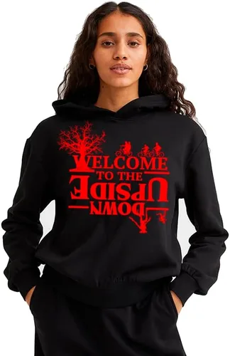 Miniatura 4 de fresh tees Sudadera con capucha unisex para mujer y hombre con texto en inglés "Welcome to the Upside Down Shadow Monster