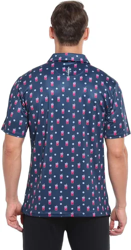 Miniatura 3 de LRD Camisas de golf para hombre UPF 50 de manga corta que absorbe la humedad