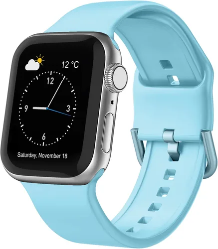 Miniatura 10 de Correa deportiva para Apple Watch, 49, 46, 45, 44, 42, 41, 40 y 38 mm, correa de silicona suave, cierre clásico, reemplazo para iWatch Series 11