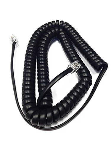 The VoIP Lounge Cable de repuesto negro de 12 pies para Polycom VVX Series IP Phone 101 150 201 250 300 301 310 311 350 400 401 410 411 450 500 501