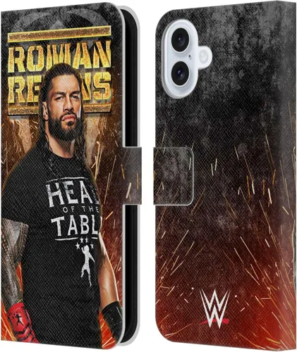 Miniatura 36 de Head Case Designs Officially Licensed WWE Distressed Logo Roman Reigns Leather Wallet Case Compatible with Apple iPhone 11