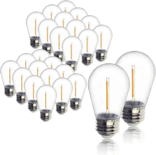 Jslinter - Paquete de 48 bombillas de led S14 de 1 W, de plástico inastillable, para reemplazar las bombillas tradicionales, de estilo vintage que