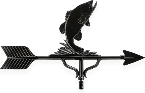 Miniatura 2 de Montague Metal Products Veleta de lujo de 32 pulgadas con adorno de bajo negro satinado