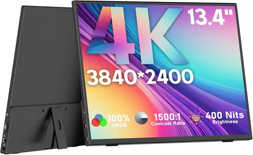 Miniatura 10 de Monitor portátil de 15.6 pulgadas con soporte ajustable, extensor de pantalla FHD IPS de 1080P, soporte para laptop y cubierta inteligente