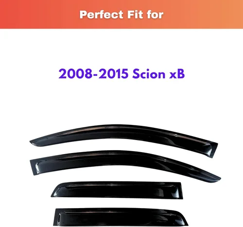 Miniatura 191 de KPY Visor de ventana compatible con Kia Soul 2009-2013, Protector contra lluvia de 4 unidades, deflectores de ventilación de ventana lateral
