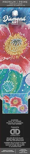 Miniatura 2 de DIAMOND ART BY LEISURE ARTS Batik Poppies, 16 x 20 pulgadas, kits avanzados de pintura de diamantes para adultos, arte para adultos, kit, pintura