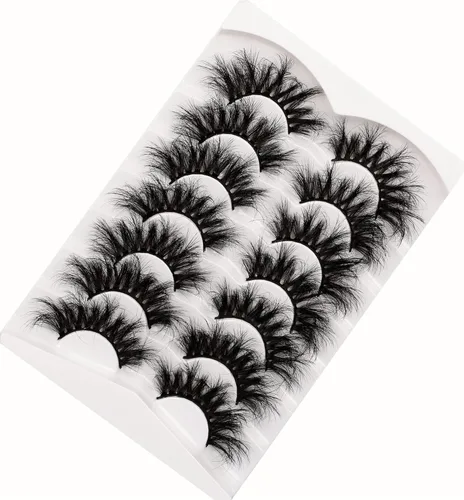 Miniatura 304 de Pooplunch - Pestañas postizas finas de visón sintético, estilo ojo de gato, naturales, cruzadas, tipo racimo, efecto 8D de volumen, tiras