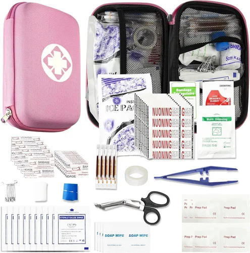 Miniatura 13 de Kit de primeros auxilios para automóvil de 276 piezas, tamaño de viaje, para viajes de negocios, kit compacto de primeros auxilios de emergencia