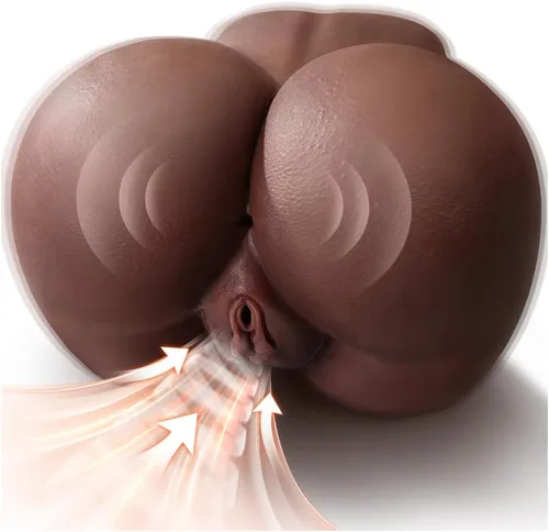 BIG SHOCKED Muñeca sexual negra de bolsillo, potente 5 chupadores y 8 vibradores, muñecas sexuales realistas de ébano, juguete sexual masculino