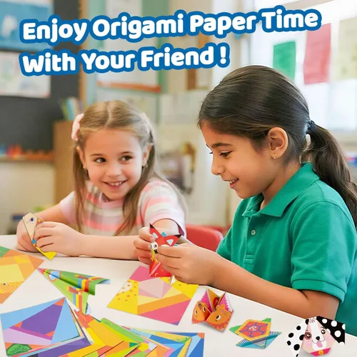Miniatura 2 de Kit de origami Hapray para niños de 5 a 8 años, con libro guía, 98 hojas de papel con 47 patrones, proyectos de arte y manualidades DIY, regalo