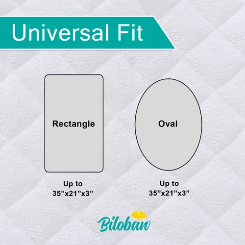 Miniatura 3 de Funda de colchón impermeable para moisés, se adapta a 20.5 x 35 pulgadas, AMKE 3 en 1 Baby Moisés y Dream On Me Traveler portátil, varios tamaños, 2