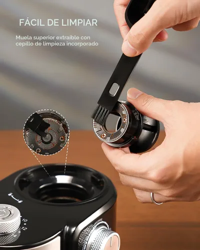 Miniatura 5 de SHARDOR Molinillo de café eléctrico 2.0, molinillo de rebabas ajustable con 16 ajustes precisos de molienda para 2-14 tazas, color negro Negro