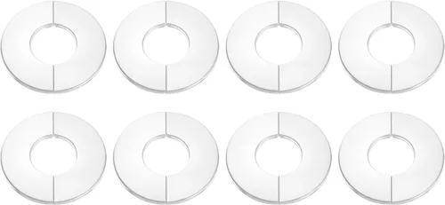 Miniatura 20 de uxcell Brida dividida de pared, placa redonda de escudo de acero inoxidable 304 de 0.866 in para tubo de diámetro de 0.866 in