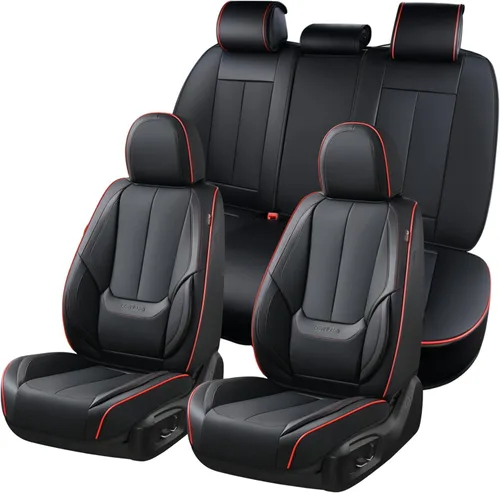 Miniatura 79 de Coverado Juego completo de fundas de asiento de automóvil, fundas de asiento para automóviles, fundas de asiento de coche beige para asientos