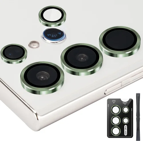 Miniatura 16 de Protector de lente de cámara para Samsung Galaxy S24 Ultra, cubierta individual de lente de vidrio templado con bandeja de instalación para Samsung