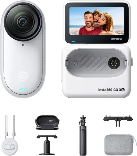 Miniatura 11 de Insta360 GO 3S - 128 GB Blanca 4K Cámara de vlog portátil pequeña, POVs con manos libres, montaje en cualquier lugar, estabilización, vida útil