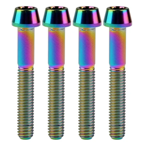 Miniatura 79 de Titanio Ti M6 x 10 16 18 20 25 30 35 40 45 50 55 60 2.559 in Allen - Tornillos hexagonales de 2.559 in, tornillos cónicos, paquete de 4
