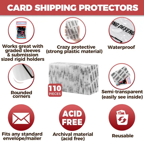 Miniatura 4 de Protectores de Tarjetas para Cartas Coleccionables, Suministros de Envío, Paquete de 110 Fundas de Tarjetas Graduadas de 4'' x 6'' para Insertos