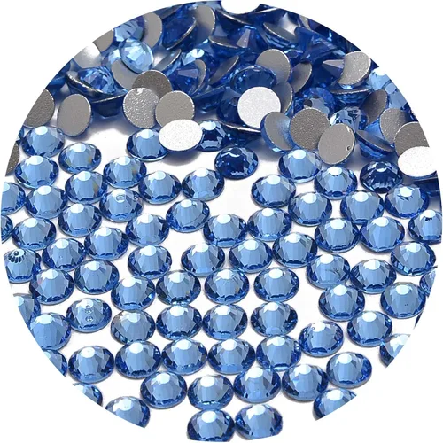 NCB 288 diamantes de imitación de cristal redondos para arte de uñas, con parte trasera plana, para hacer accesorios de bricolaje, zapatos, ropa,