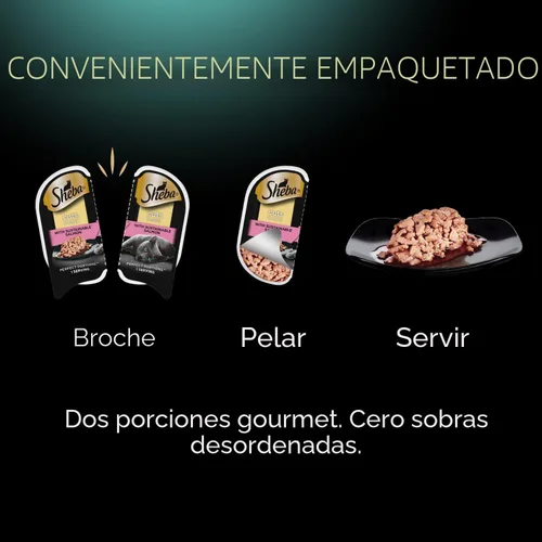 Miniatura 8 de Sheba Perfect Portions TM - Cortes en salsa, porciones de comida húmeda para gatos, paquete variado