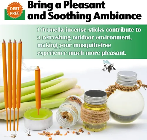 Miniatura 5 de Paquete de 24 barras repelentes de mosquitos extra grandes, aceite de citronela natural para uso en patio exterior e interior, de larga duración, 2