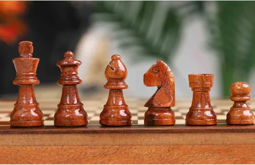 Miniatura 5 de RoyalChessMall- Juego de ajedrez magnético de viaje con cajón, 10 pulgadas, madera de palisandro dorado
