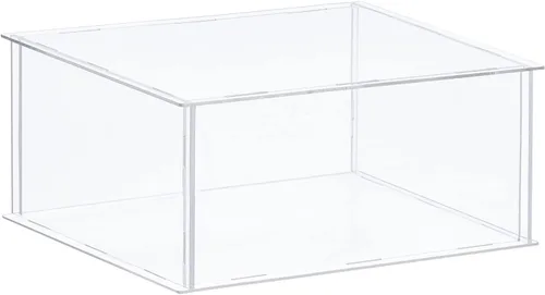 Miniatura 24 de MECCANIXITY Caja plástica de acrílico de la vitrina clara monta el escaparate a prueba de polvo 6.3x4.3x6.1 pulgadas para artículos coleccionables