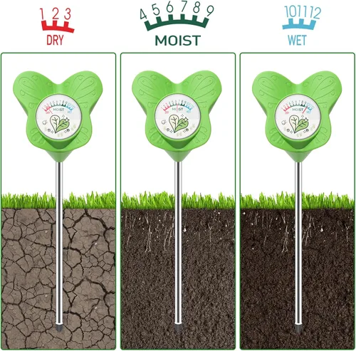 Miniatura 3 de UNIWA Medidor de humedad del suelo, medidor de agua para plantas de casa y plantas en macetas de interior, monitor de humedad del suelo para jardín