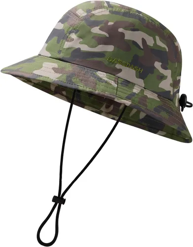 BASSDASH UPF50+ Sombrero de pescador de pesca para hombres y mujeres, ligero, resistente al agua, plegable, para exteriores, sombreros de sol de