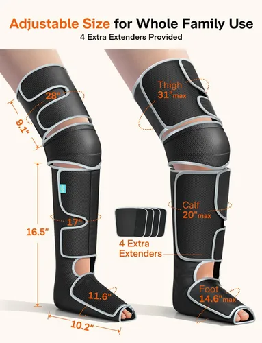 Miniatura 4 de ALLJOY Masajeador de piernas para circulación y alivio del dolor FSA, regalos para hombres, mujeres, papá, mamá, masajeador de piernas con calor