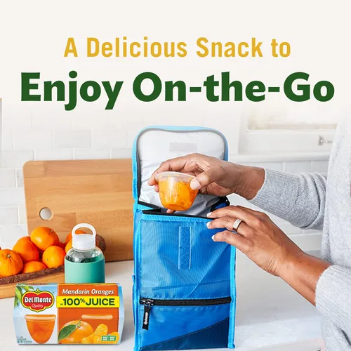 Miniatura 6 de Del Monte Naranja mandarina en tazas de aperitivos 100% jugo, tazas de 4 onzas (paquete de 12)
