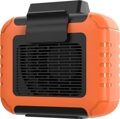 SLENPET Ventilador portátil con clip de cintura de 6000 mAh con tiempo de trabajo de 23 horas, flujo de aire fuerte de 6200 RPM, 3 velocidades,