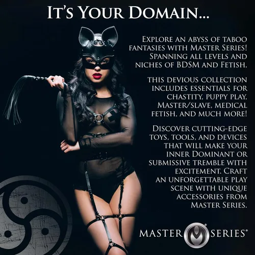 Miniatura 9 de Master Series Oso BDSM para hombres, mujeres y parejas. Suave oso de peluche con temática BDSM M. Regalo lindo y sexy. 1 pieza, beige y negro.