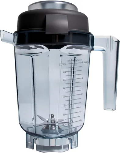 Jarra de licuadora de bajo perfil de 32 onzas compatible con Vitamix 5200/7500/5000/6300/750/E310/VM0102/VM0103/VM0197 - Vaso de recipiente sin BPA