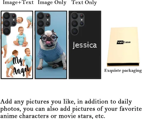 Miniatura 2 de Funda de teléfono personalizada para Samsung Galaxy S23 Ultra 5G, funda protectora rígida de TPU transparente con nombre de foto, texto y foto