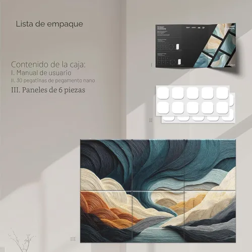 Miniatura 7 de Paquete de 6 Paneles Absorbentes de Sonido de 72 x 48 pulgadas Paneles Acústicos Decorativos Paneles Acústicos de Pared para Hogar, Oficina