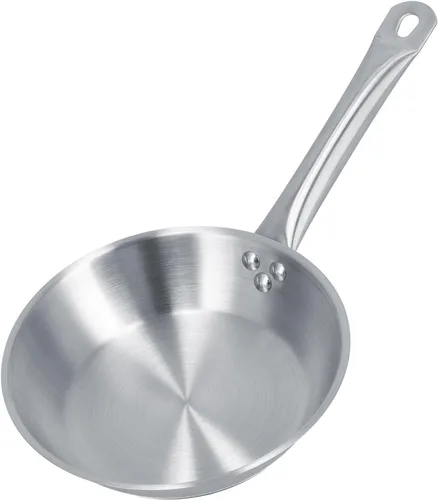 Miniatura 10 de Sartén de acero inoxidable, sartén de una sola manija, utensilios de cocina de inducción, ideal para cocinar en casa y chef profesional