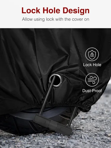 Miniatura 6 de Puroma Funda para Motocicleta de Servicio Pesado, Funda para Scooter Impermeable para Exteriores, Protección Universal de Calidad para Todas
