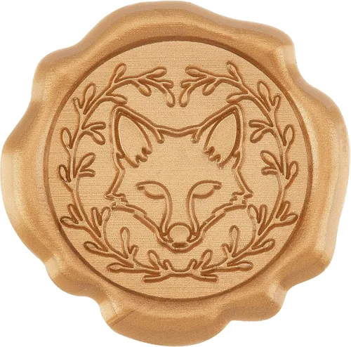 CRASPIRE 60 calcomanías adhesivas de cera – Sello de corona de zorro para tarjetas de invitación de boda, regalos de fiesta, regalo de manualidades,