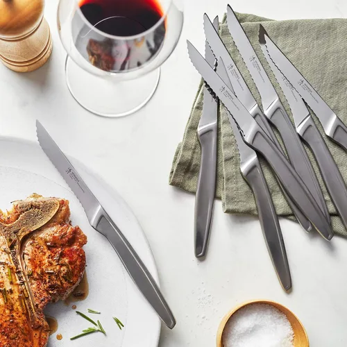 Miniatura 2 de HENCKELS J.A. Henckels International Steak Cuchillo Conjunto de 8, acero inoxidable. Plata