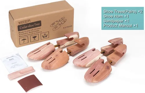 Miniatura 7 de Árboles de cedro para hombre, paquete de valor, árboles de zapatos para hombre con fragancia de cedro, árboles de zapatos de madera para hombres