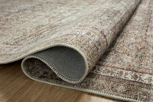 Miniatura 9 de Loloi Chris Loves Julia Jules Collection JUL-06 Denim/Spice 2'-3'' x 3'-9'', 0.13 pulgadas de altura, alfombra decorativa
