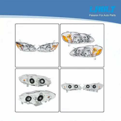 Miniatura 6 de LABLT Repuesto para faros delanteros Corolla 2003 2004 2005 2006 2007 2008 Par de faros delanteros izquierdo + derecho