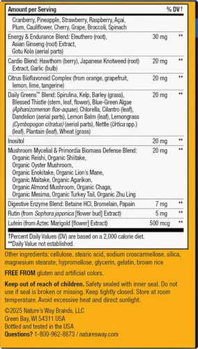 Miniatura 11 de Nature's Way ¡Alive! Tabletas multivitamínicas de ultra potencia una vez al día para hombre, vitamina diaria completa de alta potencia para hombres