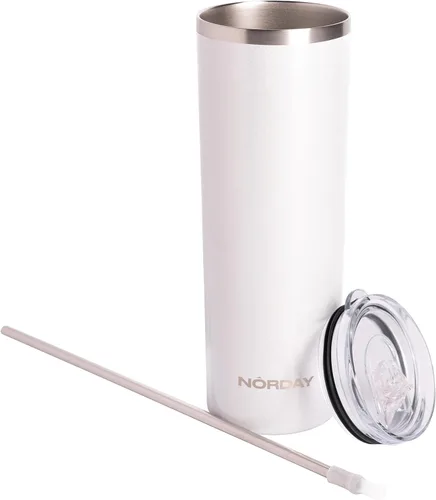 Miniatura 10 de NORDAY Vaso con tapa y popote – Flaco de 22 oz – Amarillo Vaso aislado – Vaso aislado – Vaso de acero inoxidable – Vaso de café de doble pared