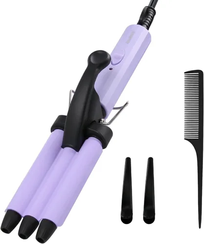 Miniatura 7 de Mini Rizador de Cabello, janelove Plancha Rizadora de Ondas Playeras de 1/2 Pulgada, Ondulador de Cabello para Cabello Corto y Mediano con 3