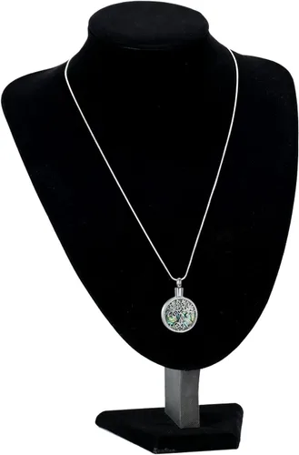 Miniatura 8 de Hearbeingt Collares de urna de lágrima para cenizas, medallón conmemorativo de cenizas del árbol de la vida, joyería de cremación, colgante